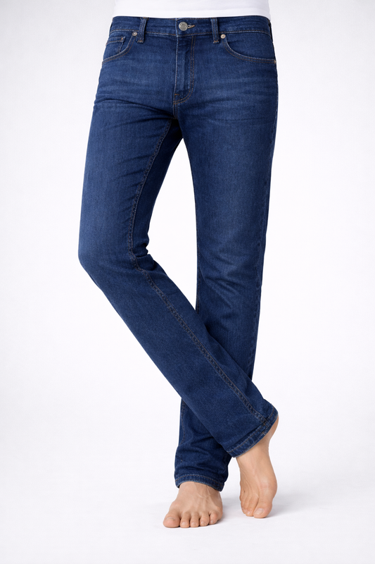 Hard Blue Jeans - Men’s Straight Fit Denim Jeans – Export Quality Blue Jeans for Men