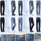 Pack of 5 Men’s Straight Fit Denim Jeans – Export Quality Jeans - Charcoal Black, Classic Blue, Dark Blue, Light Blue & Dark Indigo Blue