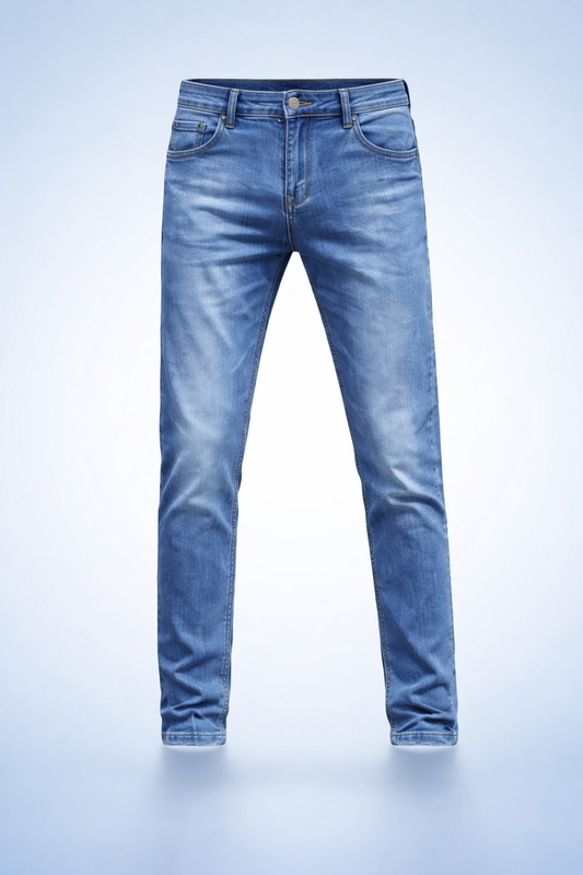 Ice Blue Jeans - Men’s Straight Fit Denim Jeans – Export Quality Blue Jeans for Men