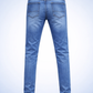 Ice Blue Jeans - Men’s Straight Fit Denim Jeans – Export Quality Blue Jeans for Men