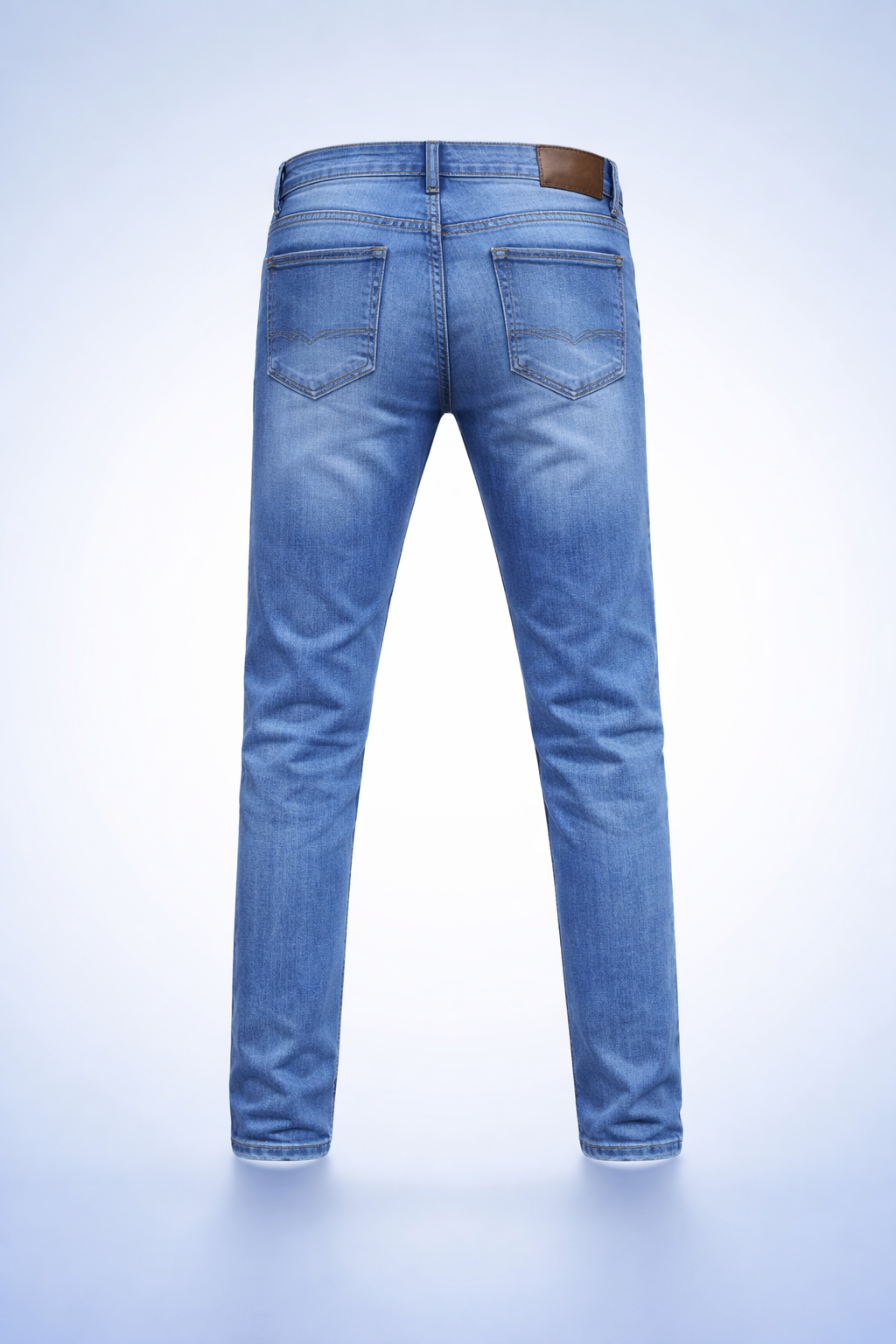Ice Blue Jeans - Men’s Straight Fit Denim Jeans – Export Quality Blue Jeans for Men